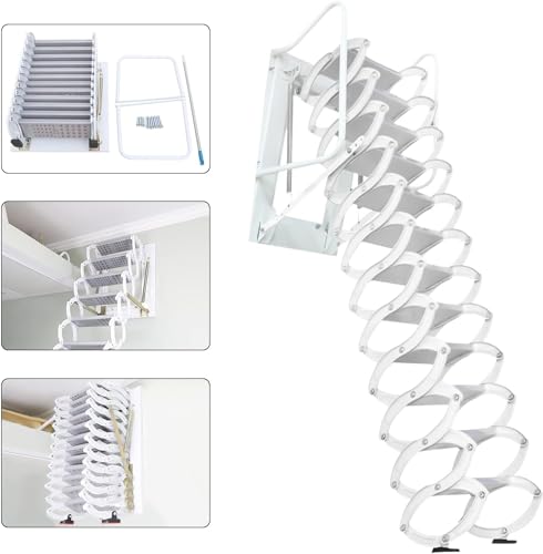 12 Steps Al-Mg Alloy Telescopic Attic Ladder S3250