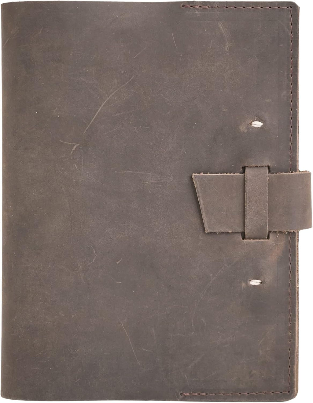 Refillable Lined Leather Writing Notebook, Medium 6 x 8, Dark Brown, Pack of 2 X661