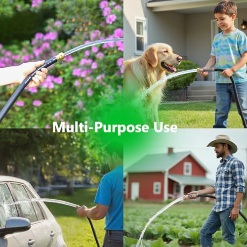 50FT 3/4 Heavy Duty Rubber Garden Hose 200psi Hot/Cold Water G6918