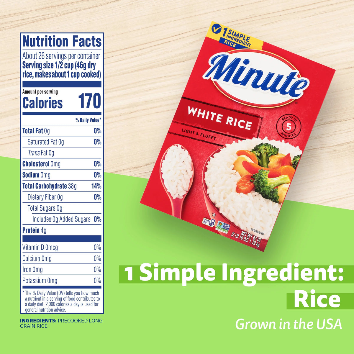 (6 pack) 42 oz Instant White Rice Q516