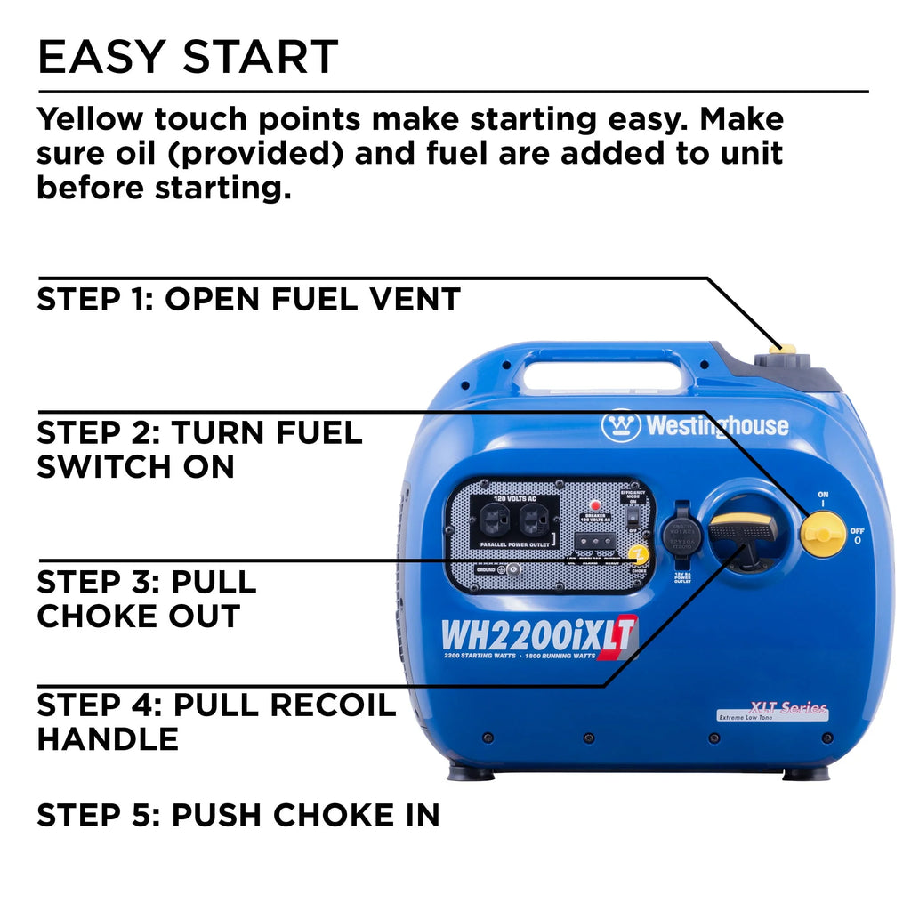 Portable Inverter Generator 1800 Rated Watts 2200 Peak Watts F763343