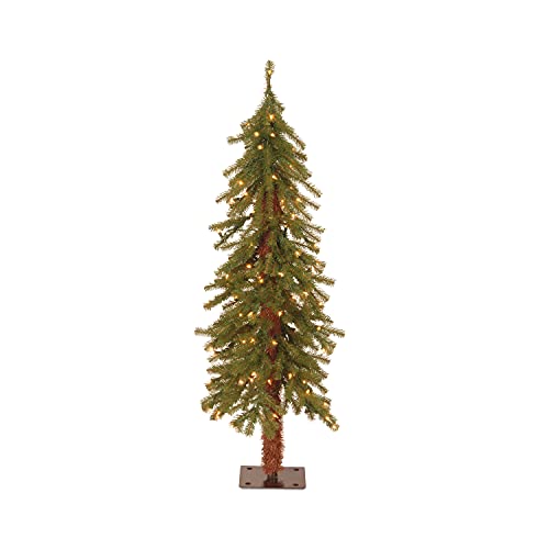 Green 5 ft Artificial Christmas Tree with Pre-Strung White Lights and Stand T785