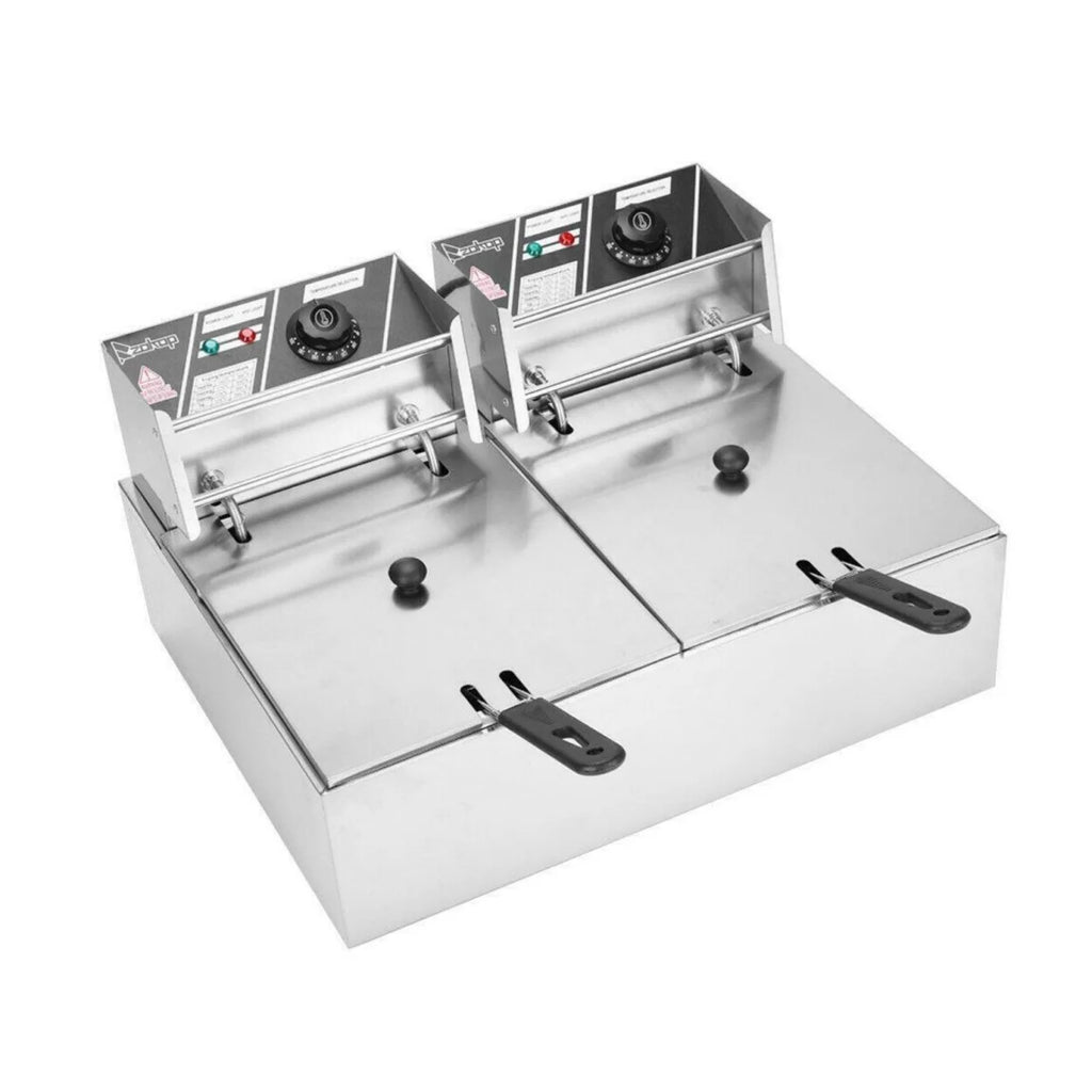 5000W 12L Stainless Steel Electric Deep Fryer with 2 Fry Baskets Z3678