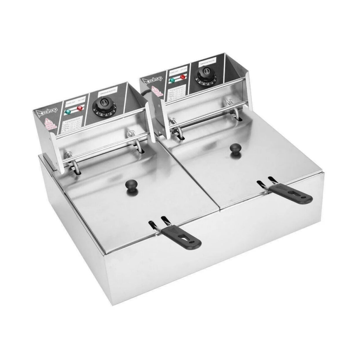 5000W 12L Stainless Steel Electric Deep Fryer with 2 Fry Baskets Z3678