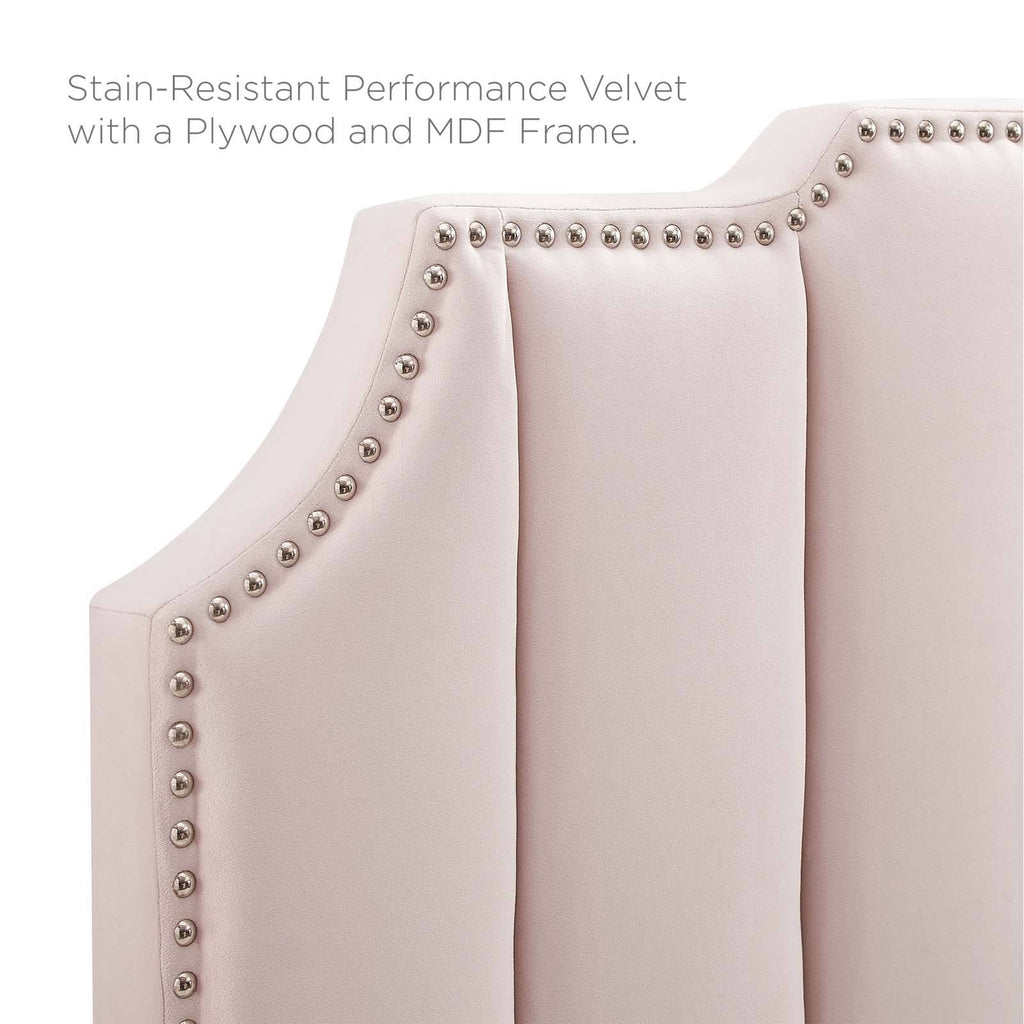 Pink Velvet King/California King Headboard T7272