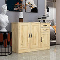 Wood Buffet Sideboard Cabinet with Adjustable Shelves R13523