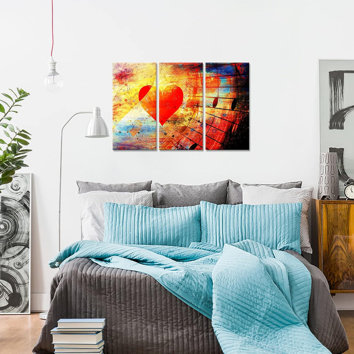 3 Pieces Framed and Stretched Canvas Prints Each Panel 12x24inch N28844