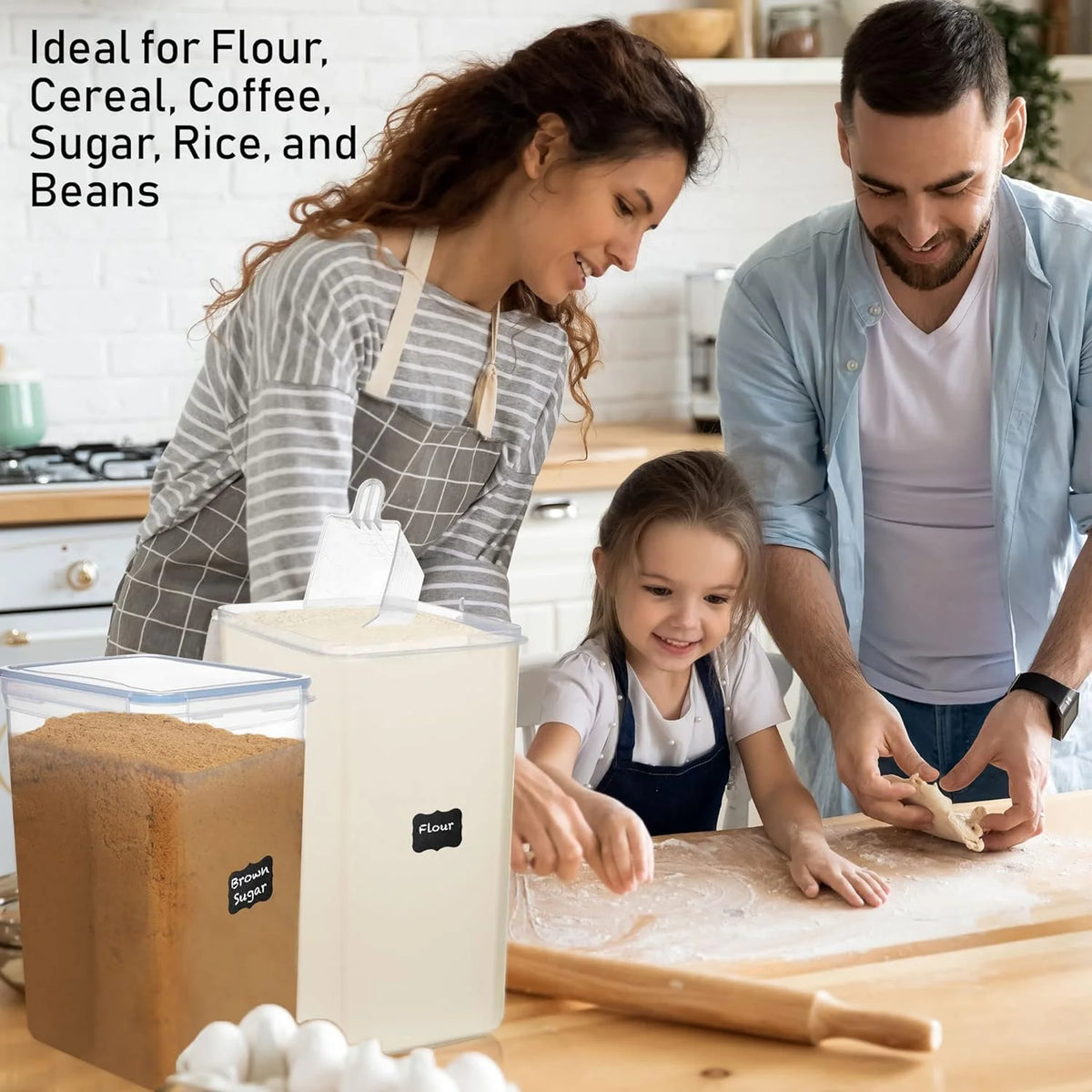 Extra Large Airtight Clear Plastic Storage Containers with Lids N908917