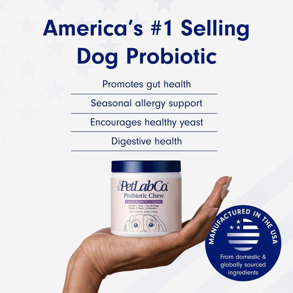 Probiotic Digestive Supplement Pork Flavored Soft Chews for Dogs, 30 count L2906