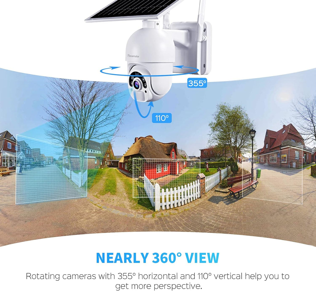 1080P WiFi Wireless Battery Outdoor Security Camera with 360° View Y86569