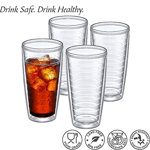 24-Ounce Insulated Plastic Tumblers Set of 4 B73661