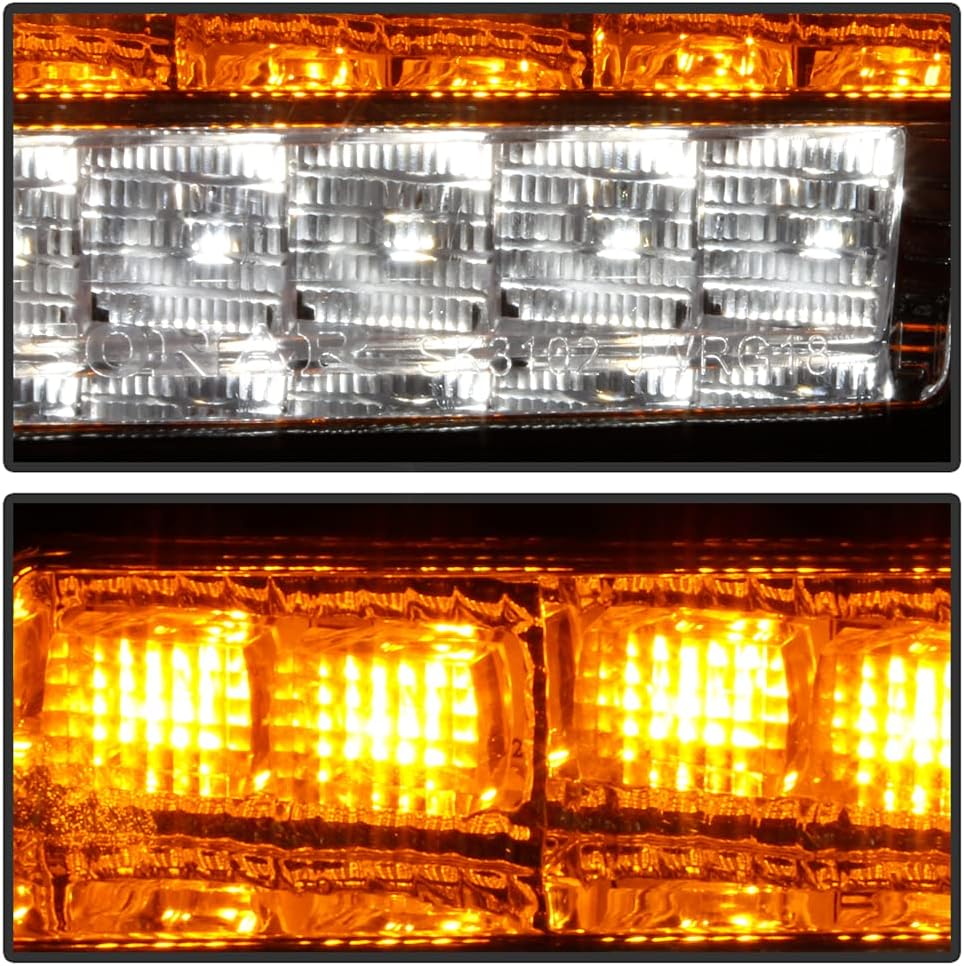 Chrome Housing LED Parking Lights Sequential Signal Lamps Set L999