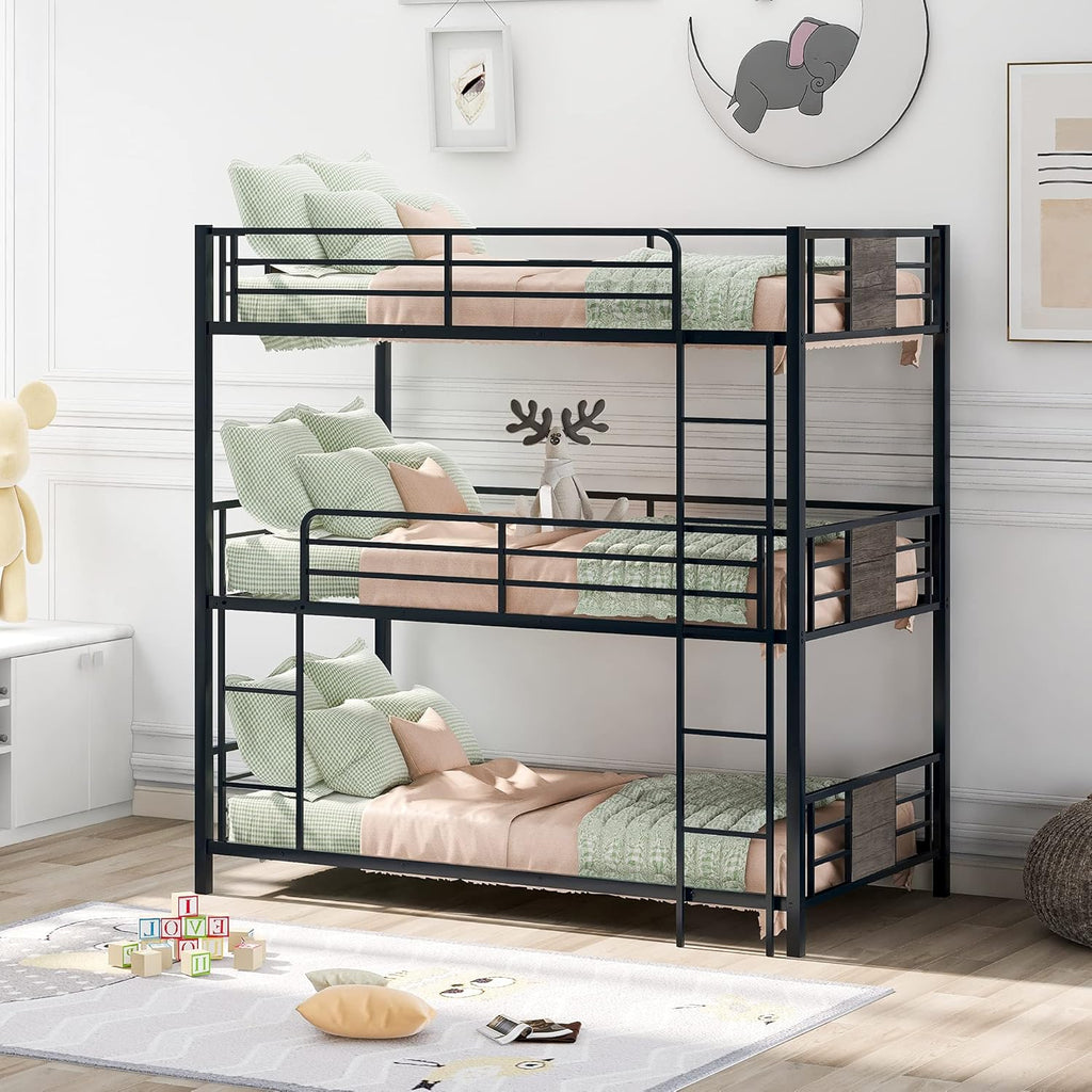 Twin Size Low Loft Bed with Slide, Storage Staircase, Safety Guardrails, Solid Pine Wood Bedframe, White F98576