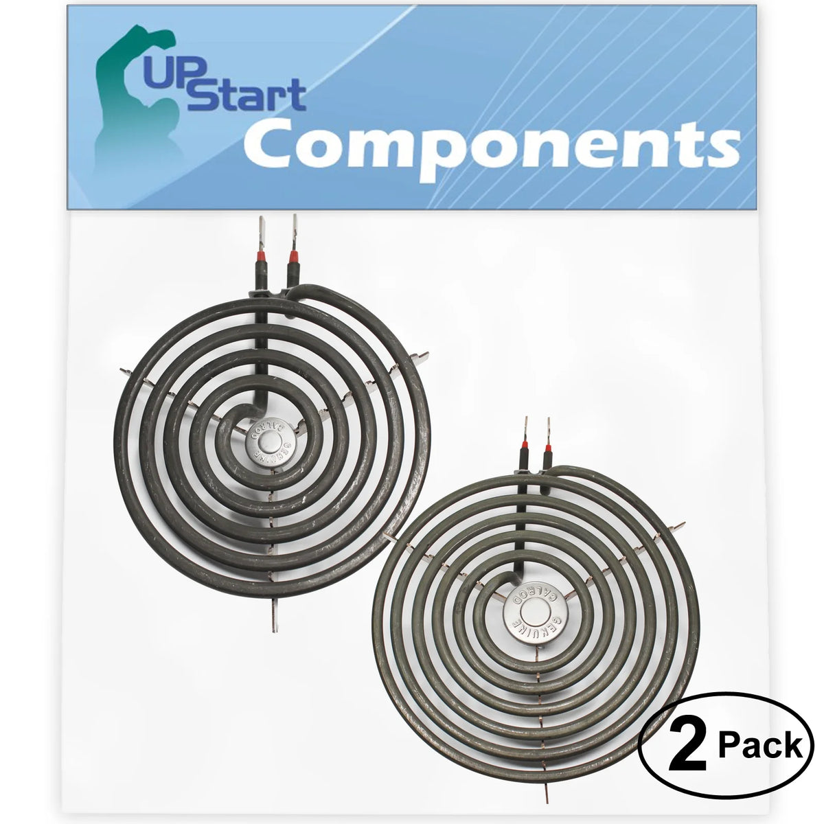2-Pack 8 inch 6 Turns & 6 inch 5 Turns Surface Burner Elements for Range, Stove & Cooktop X458