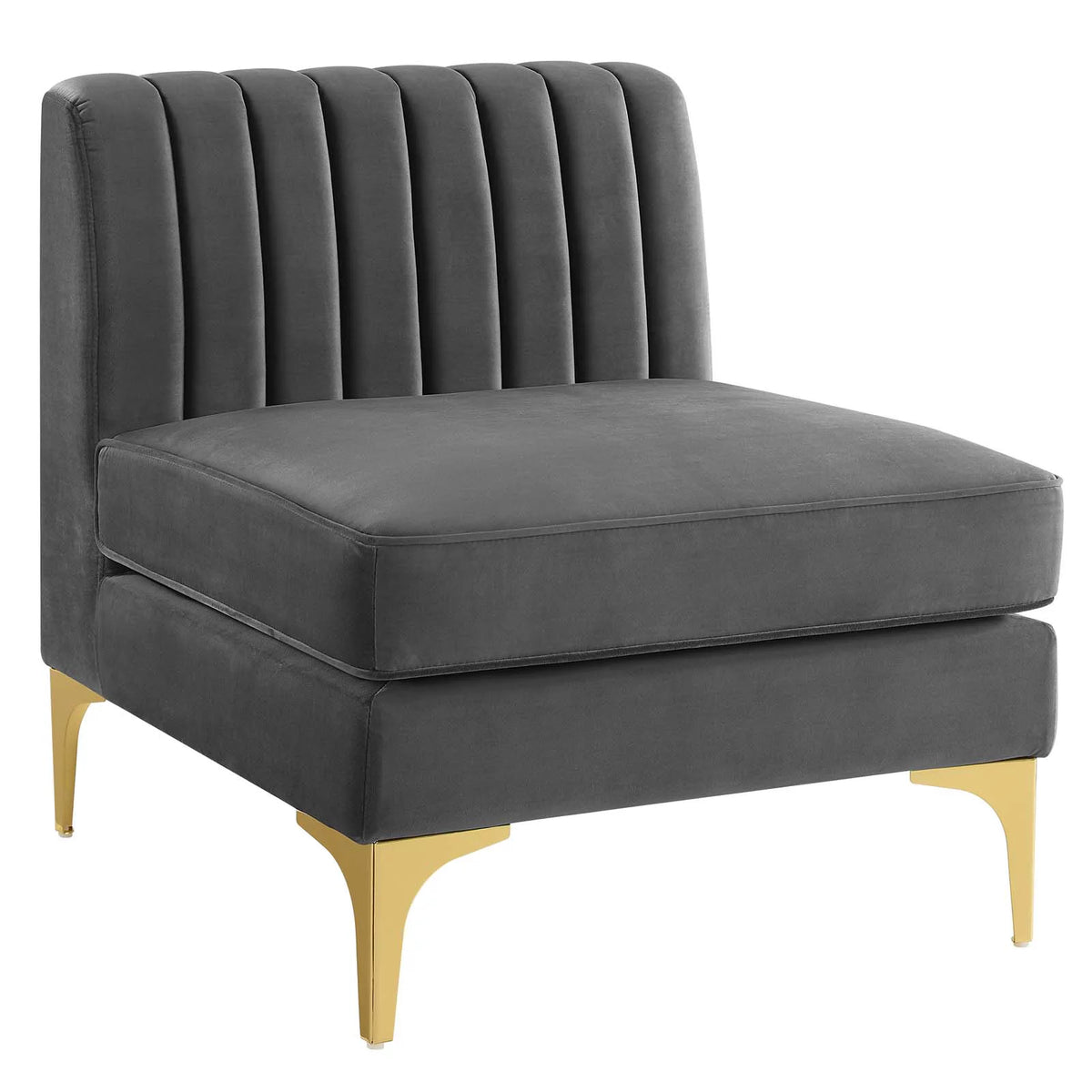 Gray Velvet 8-Piece Sectional Sofa Z130685
