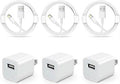 3 Pack iPhone Wall Charger with 6FT Charger Cord K149