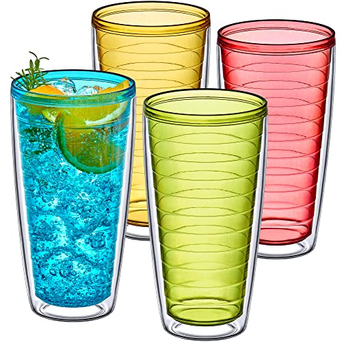 24-Ounce Insulated Plastic Tumblers Set of 4 B73661