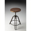 Distressed Wood Seat Bar Stool U451