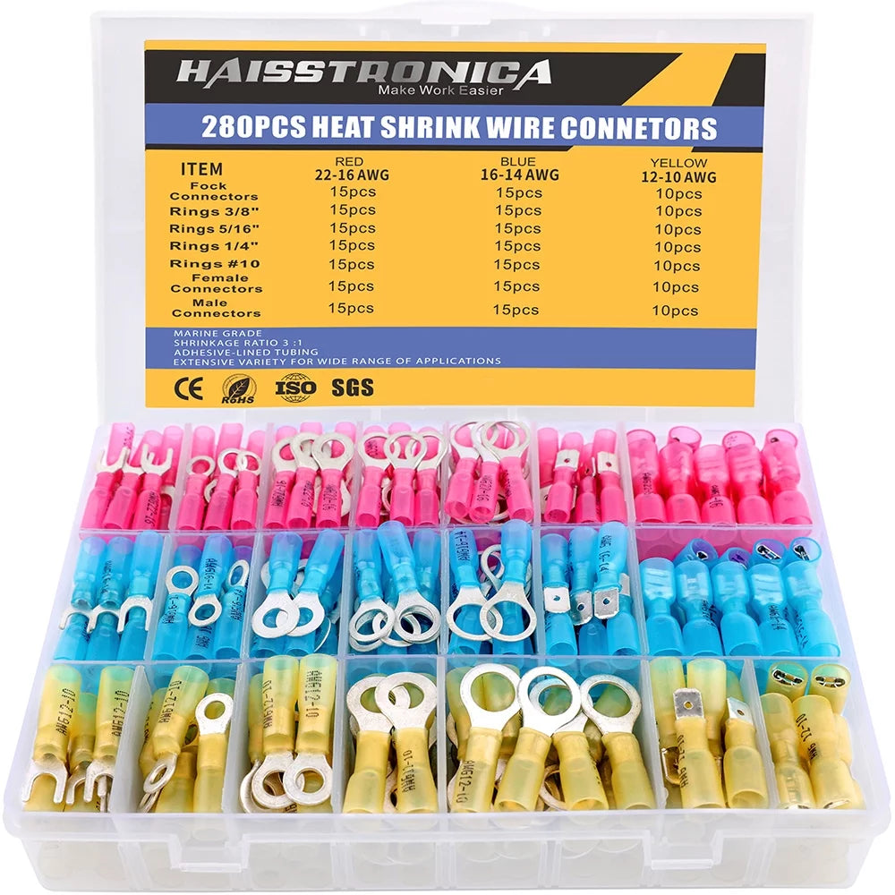 280PCS Heat Shrink Wire Connectors Kit N9524