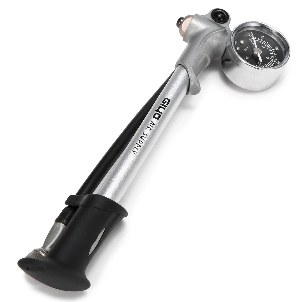 300PSI Front Fork Suspension Pump with Gauge Lever Lock Schrader Valve C445