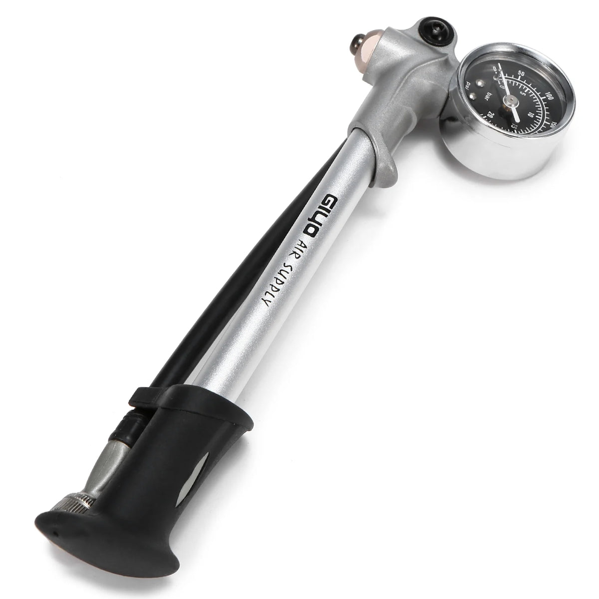 300PSI Front Fork Suspension Pump with Gauge Lever Lock Schrader Valve C445