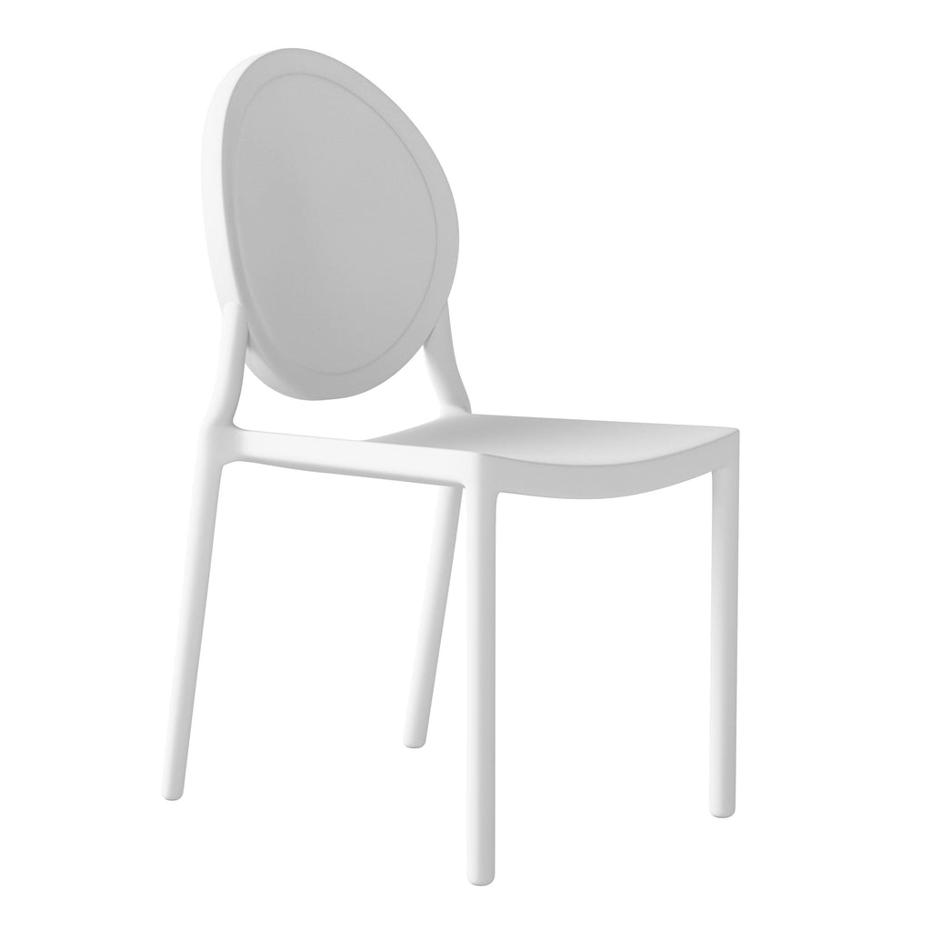 Set of 4 Matte Navy Blue Stackable Side Chairs R62215