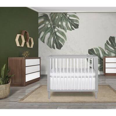 4-in-1 Mini Convertible Crib Pebble Gray O8937