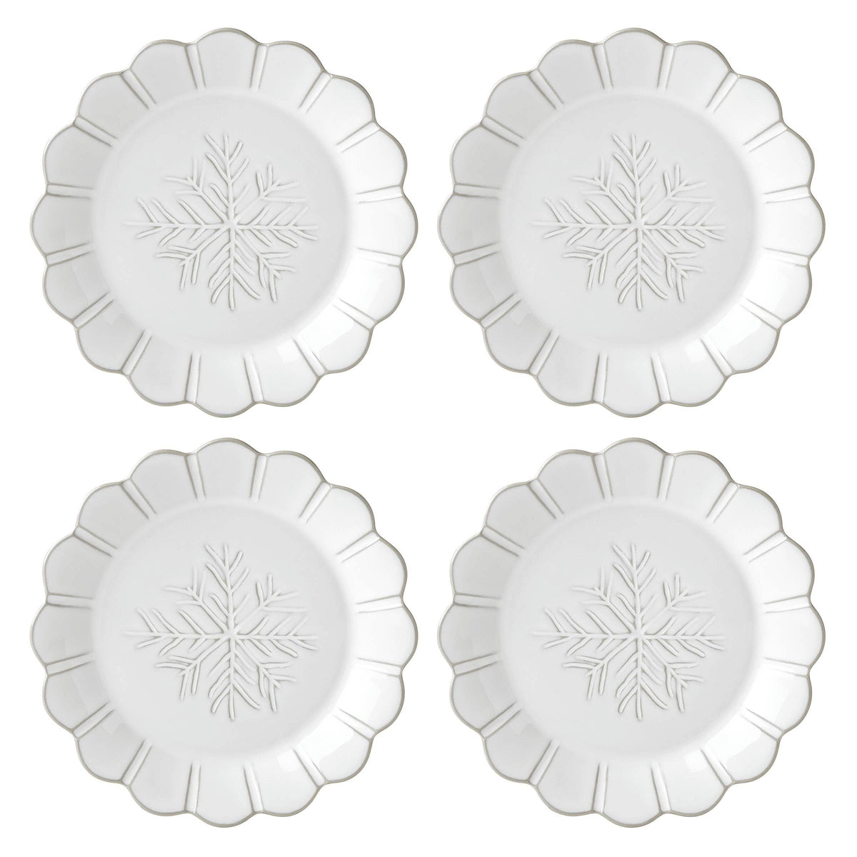 Alpine Carved 4-Piece Accent Plate Set V53834