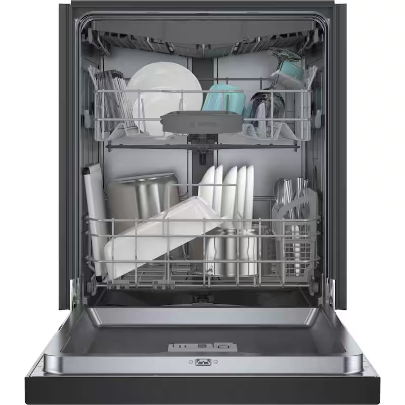 Black Front Control Tall Tub Dishwasher with Stainless Steel Tub and 3rd Rack I5008