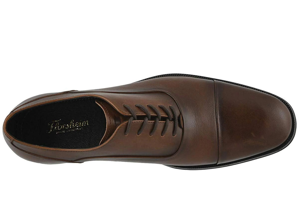 Cognac Cap Toe Oxford Shoes Q9345
