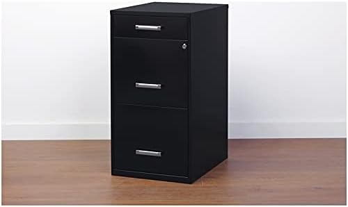 Black 3 Metal Organizer Pencil Drawer Vertical File Cabinet A9995