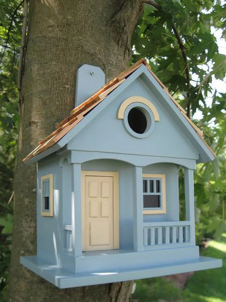 10" Blue Outdoor Garden Birdhouse P406