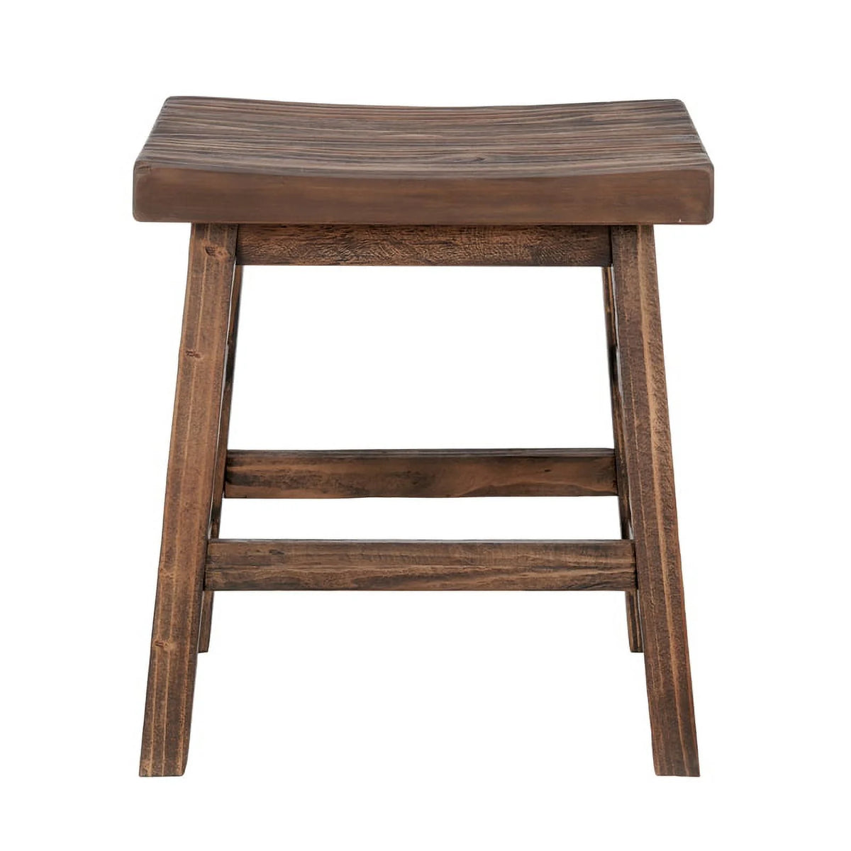Brown Reclaimed Wood Barstool Set of 3 V398
