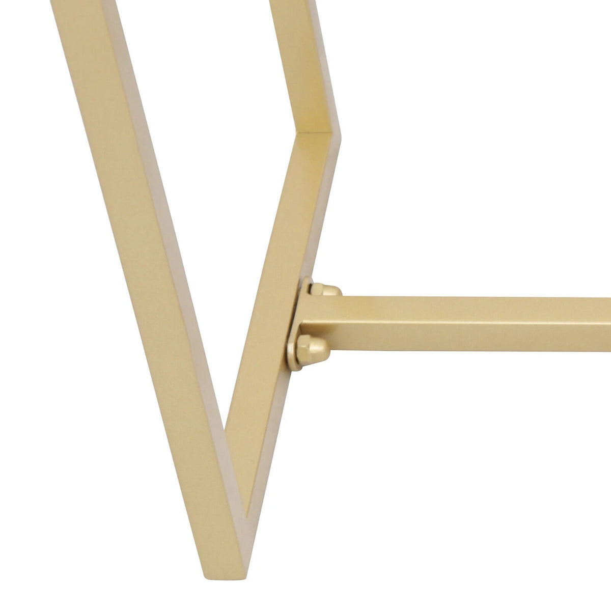Gold Metal Nesting Tables Display Stand 2 Piece Set D618