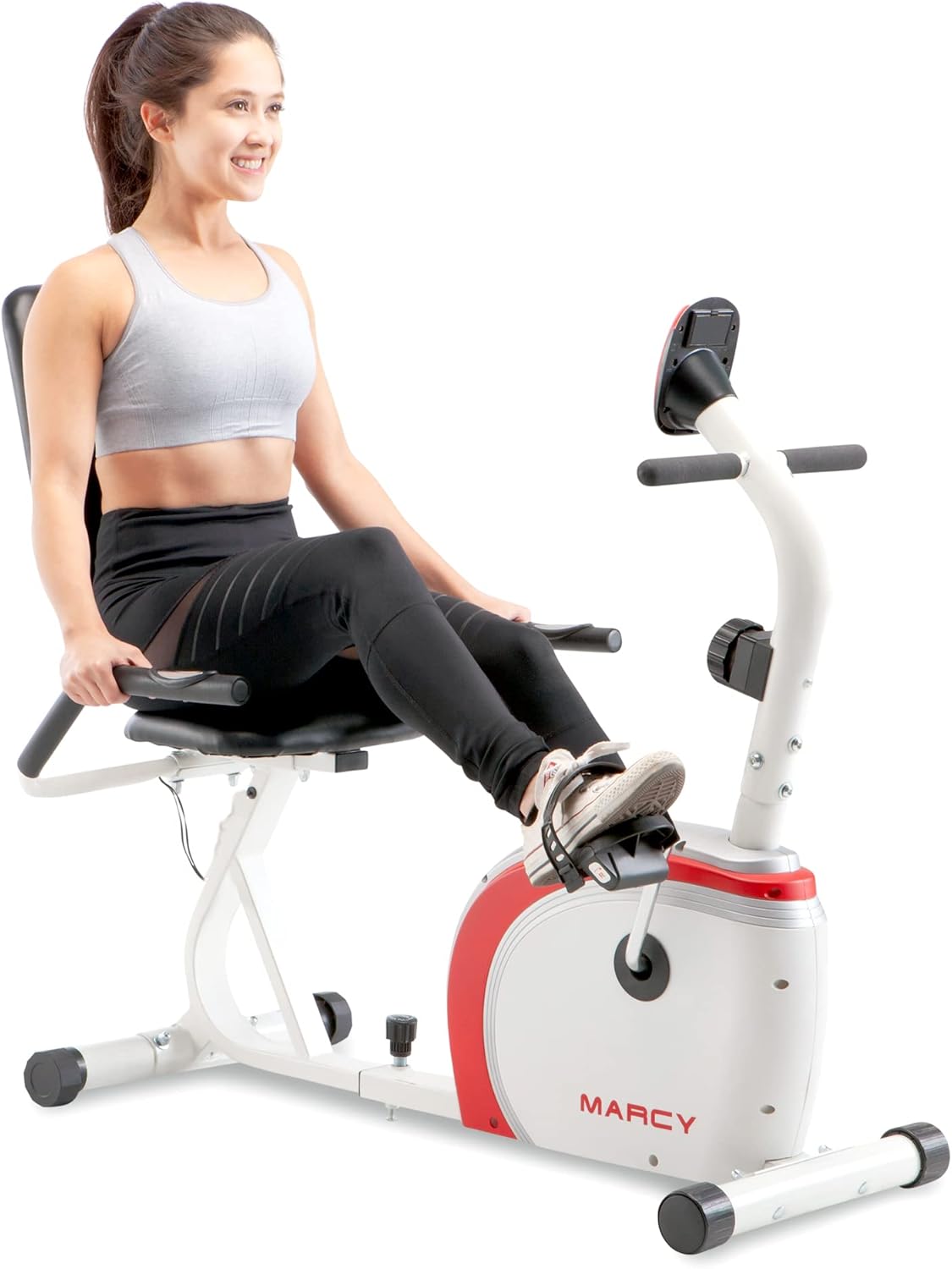 Recumbent Exercise Bike with Magnetic Resistance and Pulse Sensor M454