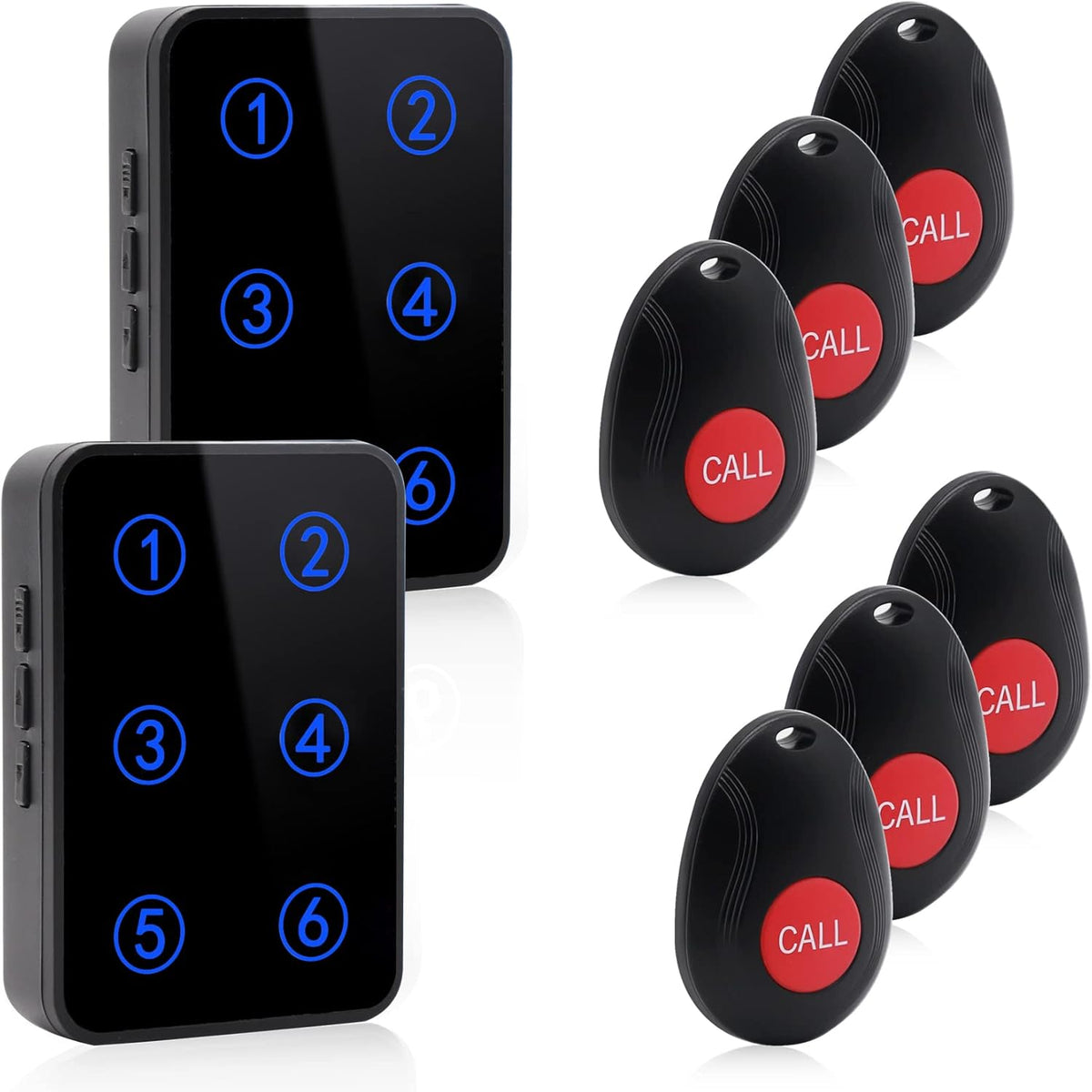 Wireless Caregiver Pager with 3 Number Display Plug-in Receiver 6 Transmitters A970