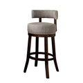 Light Gray Fabric Swivel Bar Stool (Set of 2) E4295