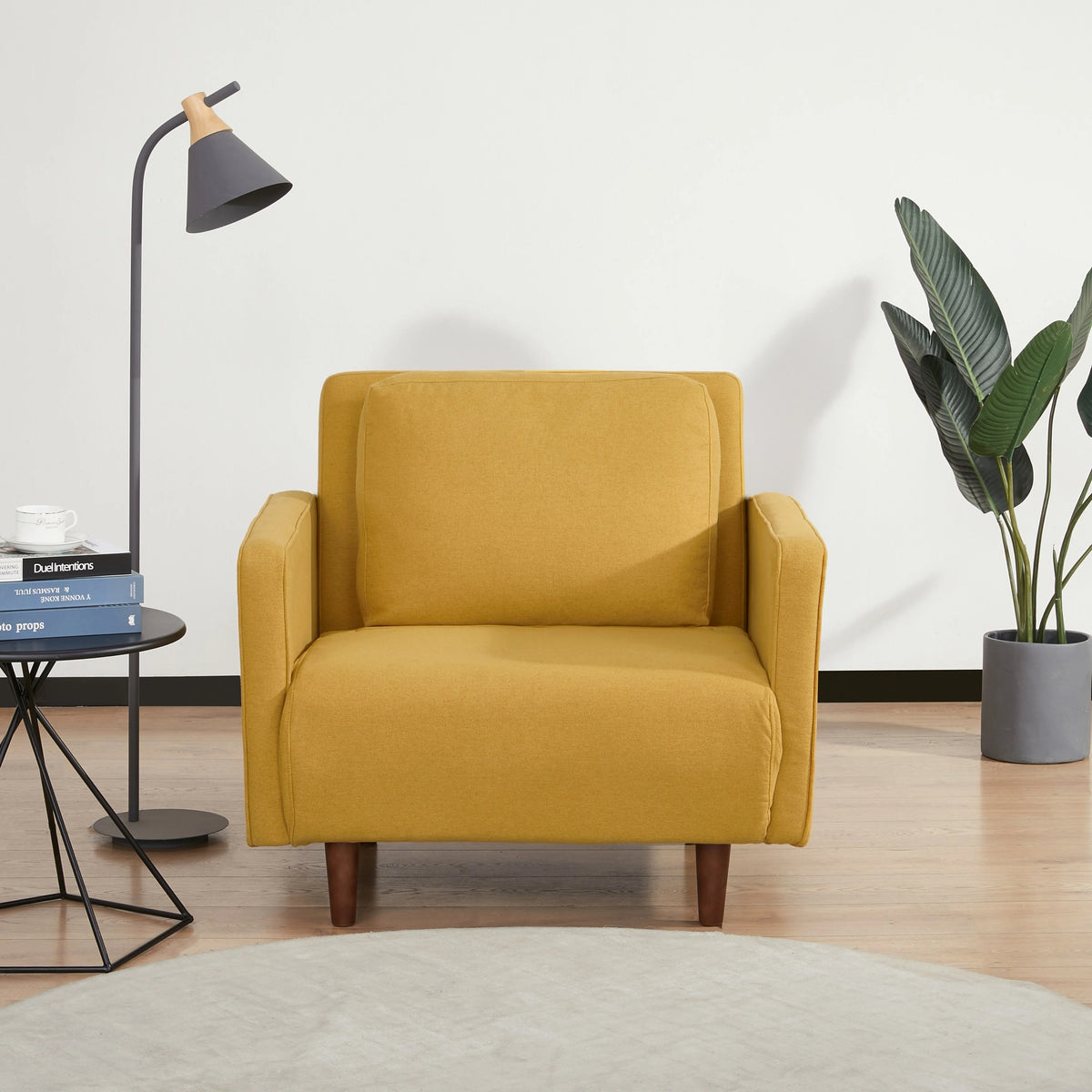 Yellow Sleeper Arm Chair Set of 2 P644