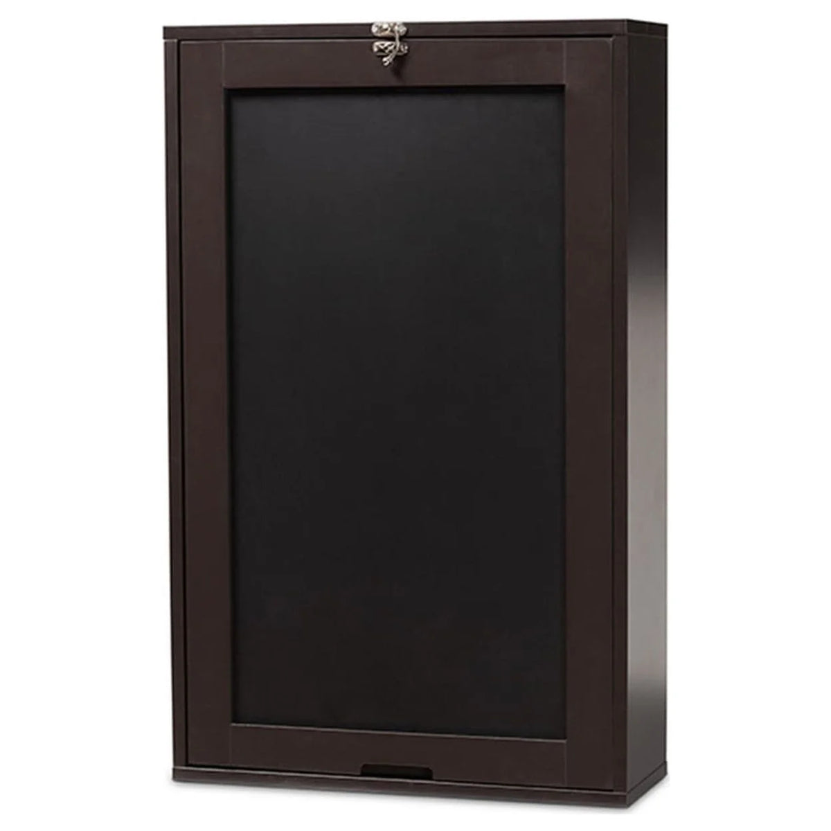 Dark Brown Wood Wall-Mounted Folding Desk W8581