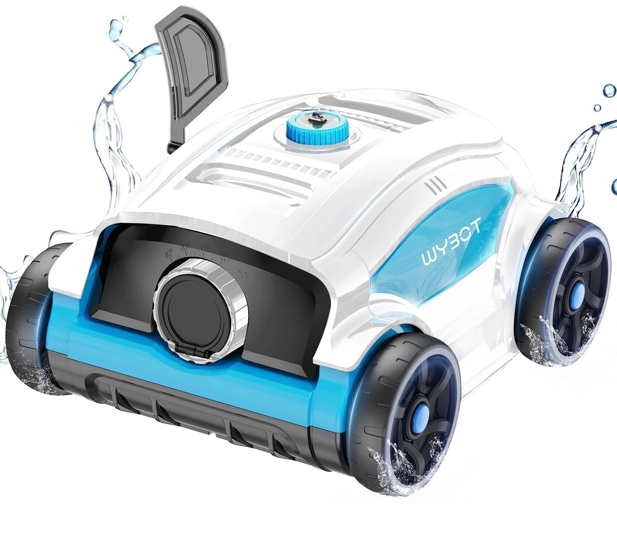 Cordless Robotic Pool Cleaner 45W 130Mins Black and Blue R688