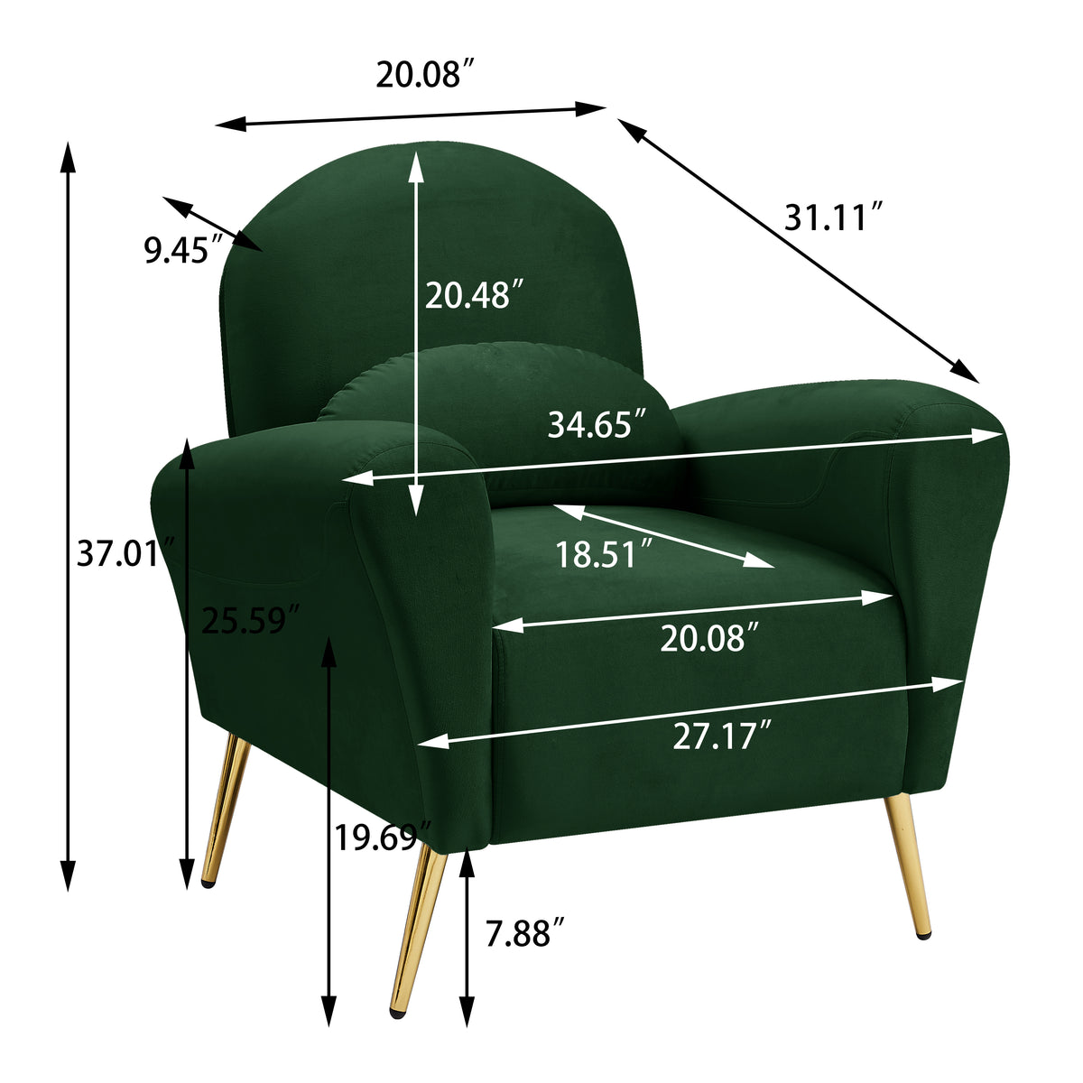 Blue Upholstered Armless Chair X861595