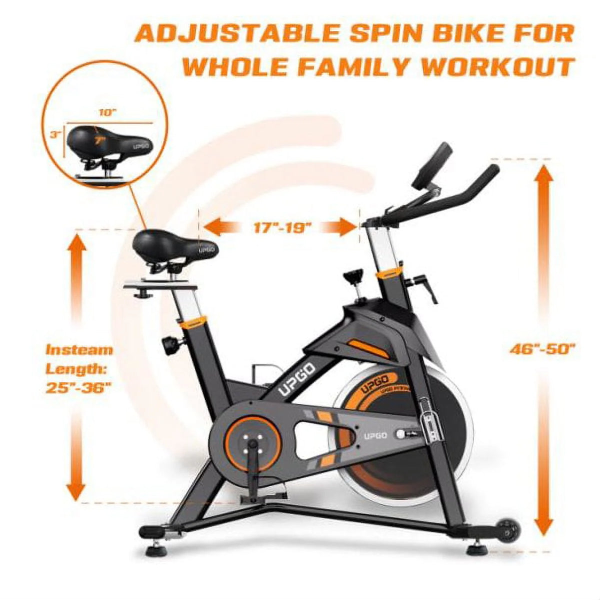 Indoor Cycling Stationary Exercise Bike with 330LBS Capacity J504768