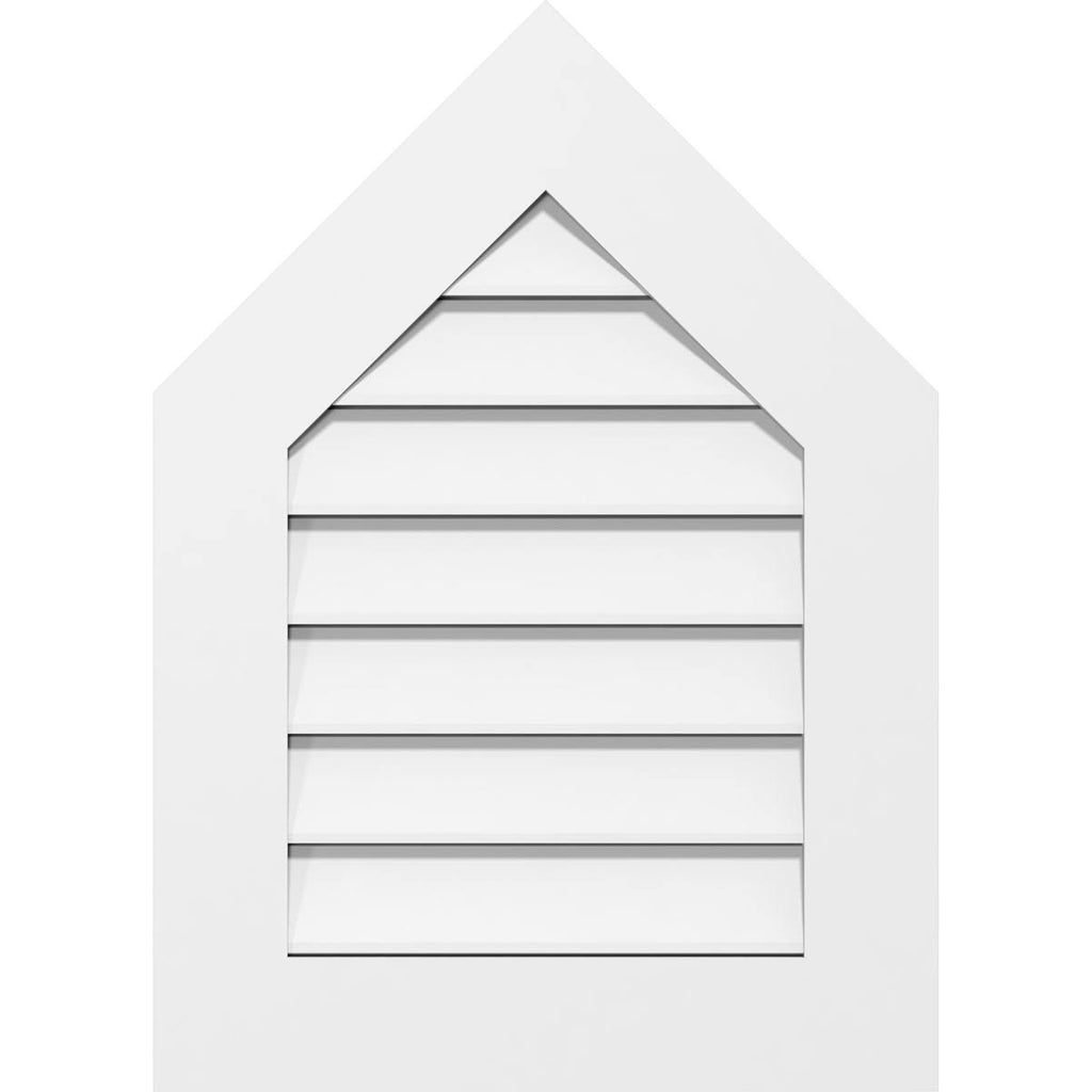 Peaked Top Surface Mount PVC Gable Vent H331347