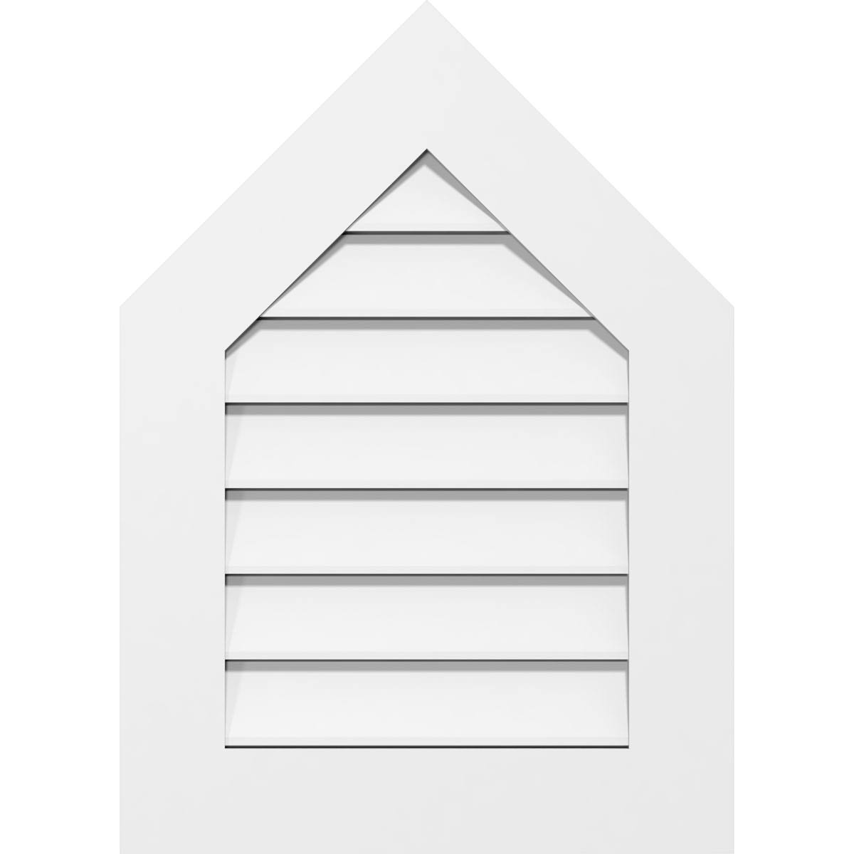 Peaked Top Surface Mount PVC Gable Vent H331347