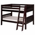 Cappuccino Low Bunk Bed with Angle Ladder L3958