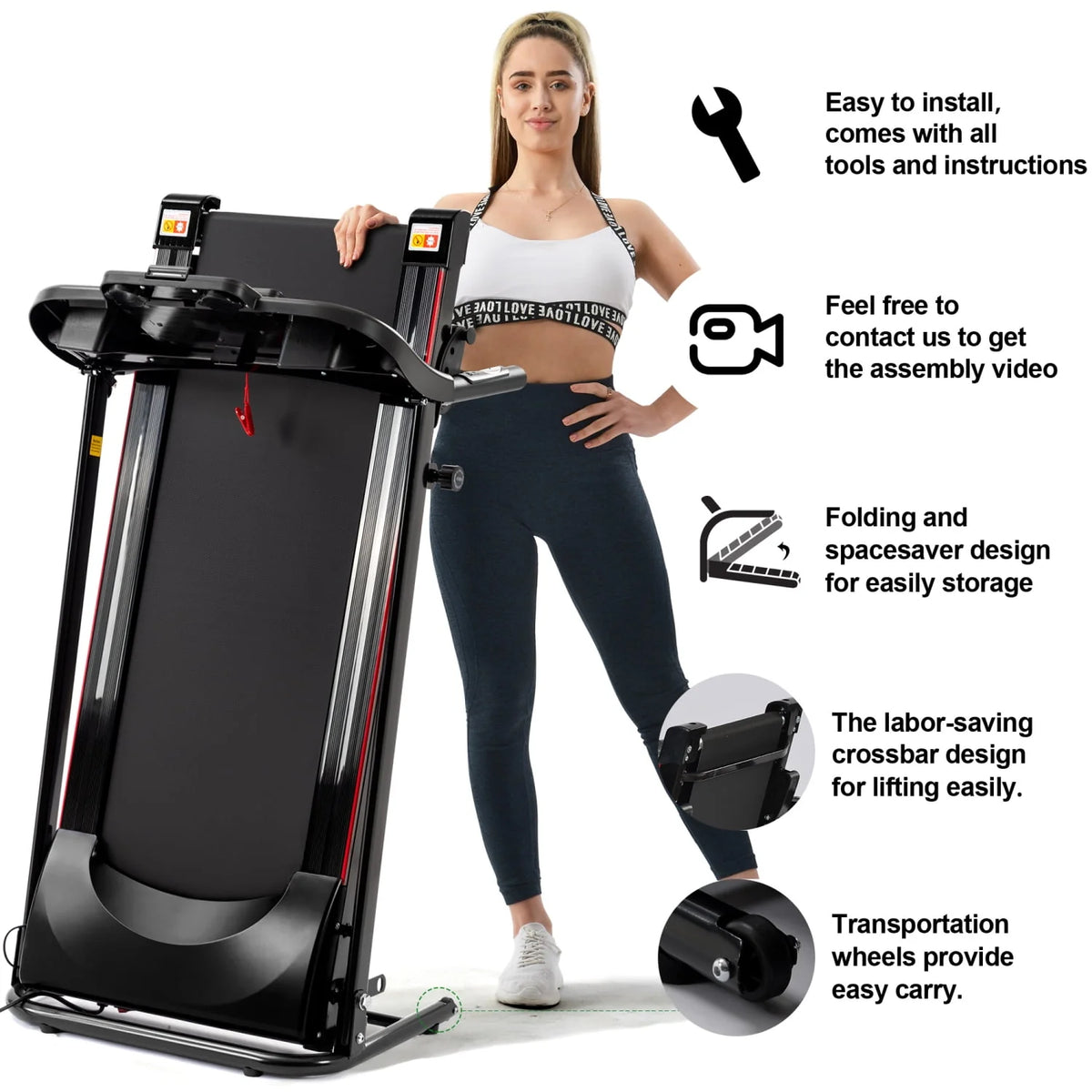 2.5 HP Foldable Treadmill with Incline Z3281