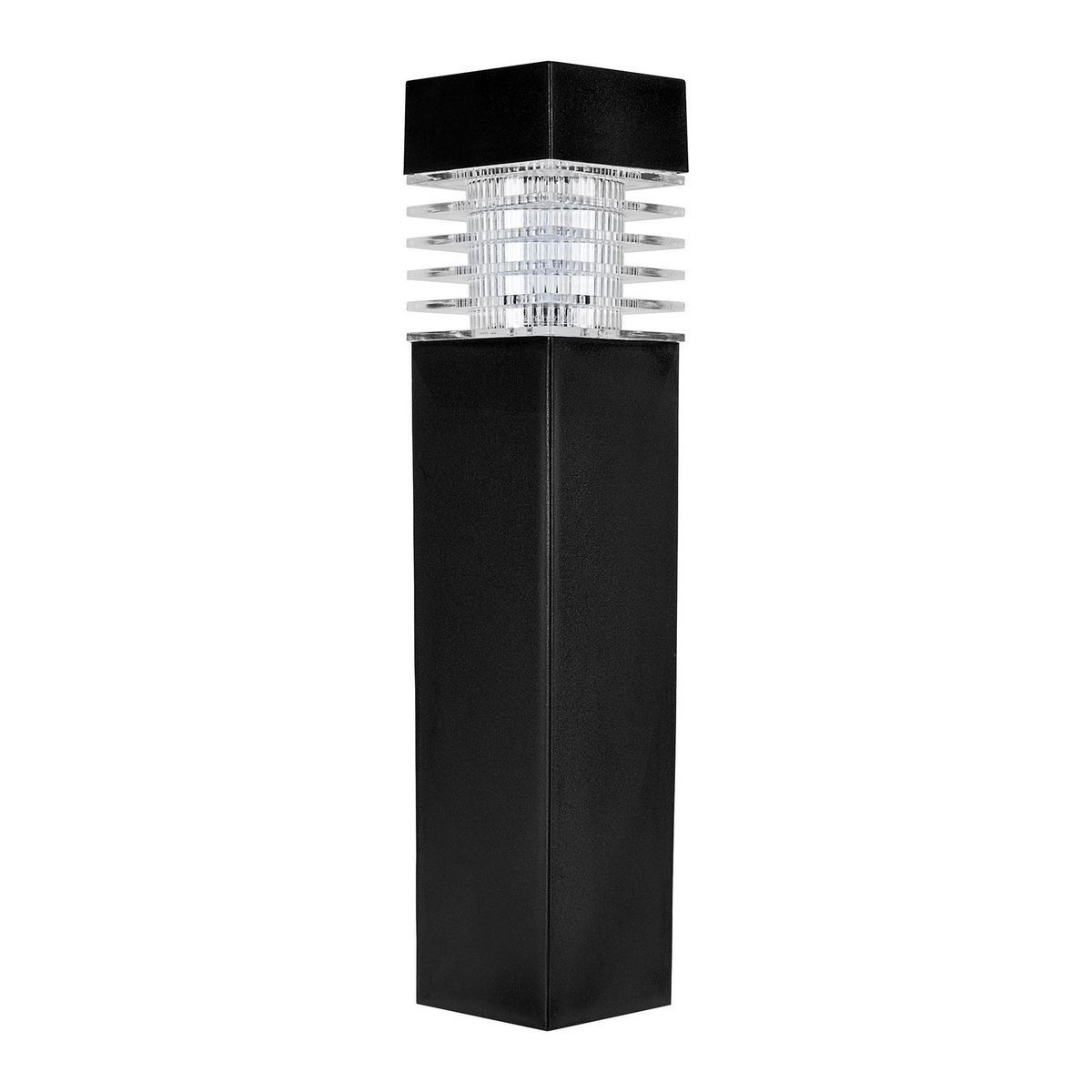 15.75 in. Solar LED Black Bollard Pathway Light, 1 Pack Y770189