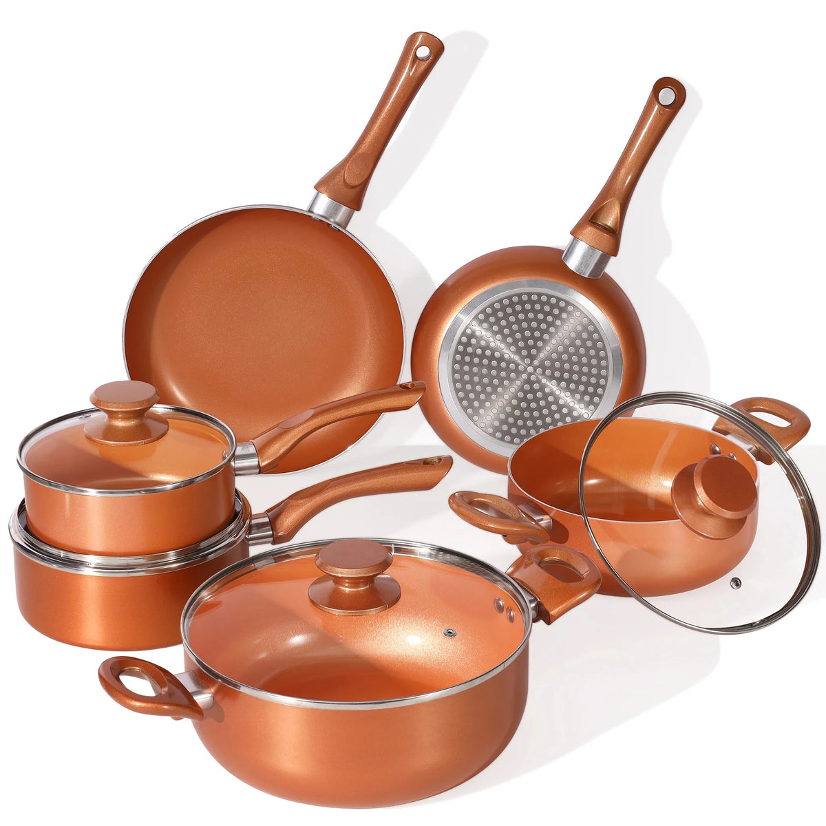 10-Piece Ceramic Nonstick Aluminum Cookware Set K50385