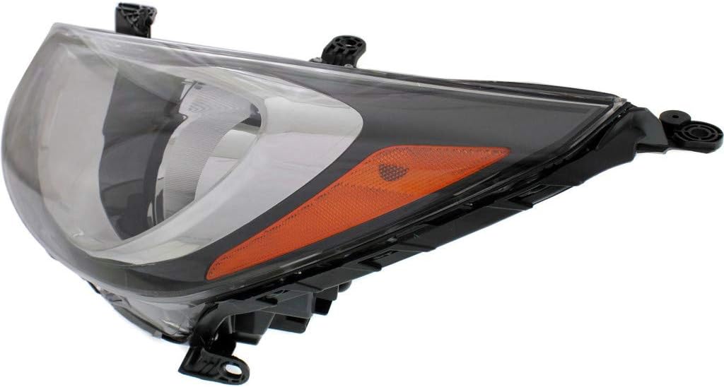 Hyundai Accent Headlight 2012 2013 2014 2015 Pair Black Housing O973