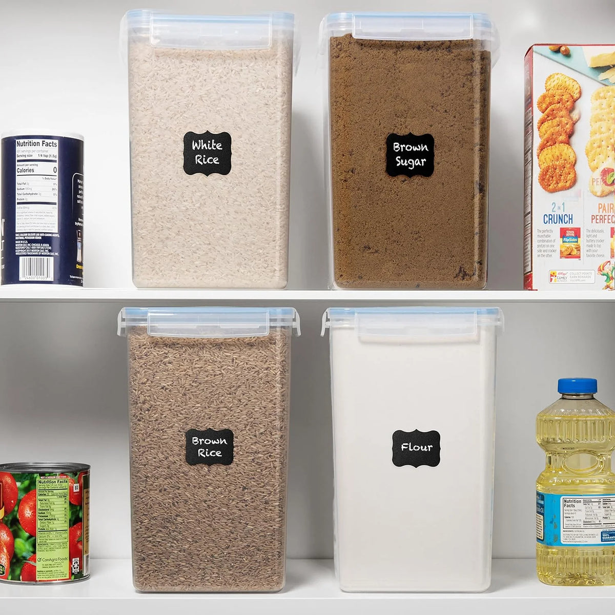 Extra Large Airtight Clear Plastic Storage Containers with Lids N908917